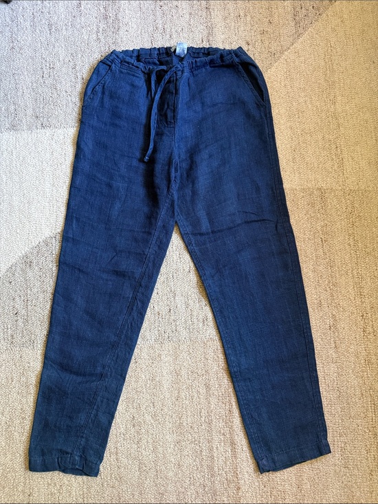 CP Shades Pants - CP Shades Pants Womens Sz S Blue 100% Linen Pull On Elastic Waist Coastal Boho.